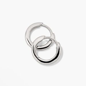 Mejuri Silver Huggie Earrings